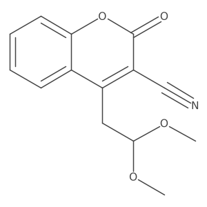 4-(2,2-dimethoxyethyl)-2-oxo-chromene-3-carbonitrile结构式