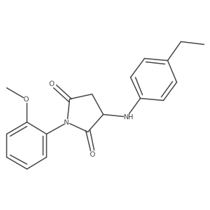 3-[(4-Ethylphenyl)amino]-1-(2-methoxyphenyl)pyrrolidine-2,5-dione结构式
