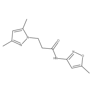 3-(3,5-dimethyl-1H-pyrazol-1-yl)-N-(5-methyl-3-isoxazolyl)propanamide Structure