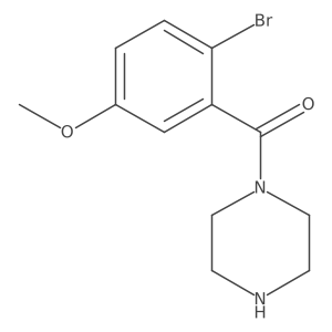 (2-Bromo-5-methoxyphenyl)(piperazin-1-yl)methanone结构式
