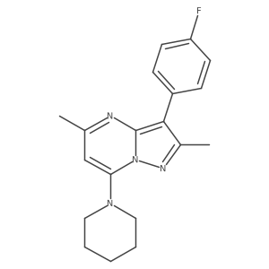 1-[3-(4-Fluorophenyl)-2,5-dimethylpyrazolo[1,5-a]pyrimidin-7-yl]piperidine Structure