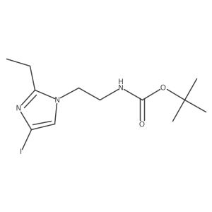 [2-(2-Ethyl-4-iodoimidazol-1-yl)ethyl]carbamic acid tert-butyl ester Structure