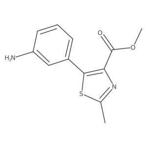 5-(3-Aminophenyl)-2-methylthiazole-4-carboxylic acid methyl ester Structure