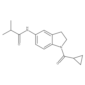N-(1-(cyclopropanecarbonyl)indolin-5-yl)isobutyramide结构式
