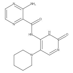 3-Amino-N-[2,3-dihydro-2-oxo-5-(1-piperidinyl)-4-pyrimidinyl]-2-pyrazinecarboxamide结构式