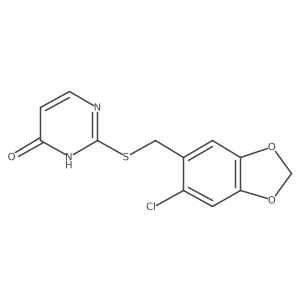 2-{[(6-Chloro-1,3-benzodioxol-5-yl)methyl]sulfanyl}pyrimidin-4-ol Structure