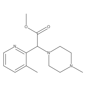 Methyl 4-methyl-I+/--(3-methyl-2-pyridinyl)-1-piperazineacetate结构式
