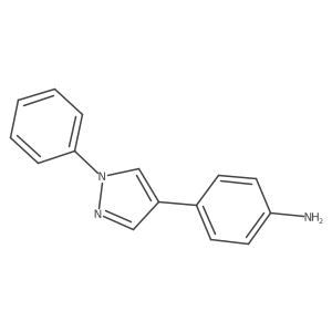 4-(1-Phenyl-1H-pyrazol-4-yl)benzenamine结构式