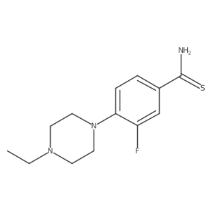 4-(4-Ethylpiperazin-1-yl)-3-fluorobenzene-1-carbothioamide结构式