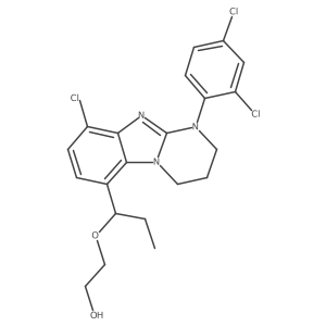 2-[1-[9-Chloro-1-(2,4-dichlorophenyl)-1,2,3,4-tetrahydropyrimido[1,2-a]benzimidazol-6-yl]propoxy]ethanol Structure