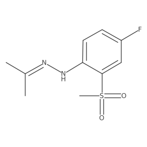 2-Propanone, 2-[4-fluoro-2-(methylsulfonyl)phenyl]hydrazone Structure