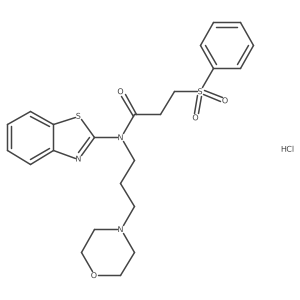 N-(benzo[d]thiazol-2-yl)-N-(3-morpholinopropyl)-3-(phenylsulfonyl)propanamide hydrochloride结构式
