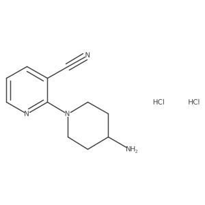 2-(4-Aminopiperidin-1-yl)nicotinonitrile dihydrochloride结构式