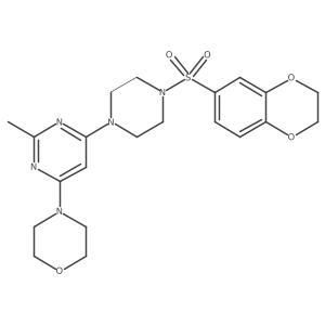 4-{6-[4-(2,3-Dihydro-1,4-benzodioxine-6-sulfonyl)piperazin-1-YL]-2-methylpyrimidin-4-YL}morpholine Structure