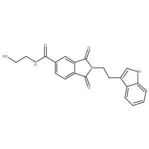 N-(2-hydroxyethyl)-2-[2-(1H-indol-3-yl)ethyl]-1,3-dioxo-2,3-dihydro-1H-isoindole-5-carboxamide Structure