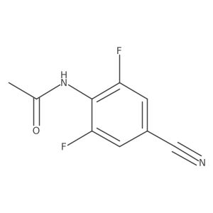 N-(4-cyano-2,6-difluorophenyl)acetamide结构式