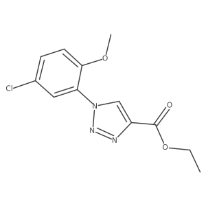 ethyl 1-(5-chloro-2-methoxyphenyl)-1H-1,2,3-triazole-4-carboxylate结构式