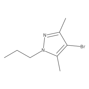 4-bromo-3,5-dimethyl-1-propyl-1H-pyrazole结构式