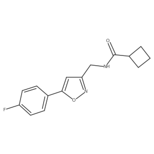 N-((5-(4-fluorophenyl)isoxazol-3-yl)methyl)cyclobutanecarboxamide Structure