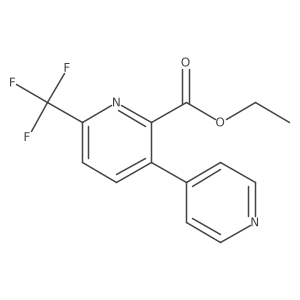 Ethyl 3-pyridin-4-yl-6-(trifluoromethyl)pyridine-2-carboxylate Structure