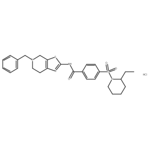 N-(5-benzyl-4,5,6,7-tetrahydrothiazolo[5,4-c]pyridin-2-yl)-4-((2-ethylpiperidin-1-yl)sulfonyl)benzamide hydrochloride结构式