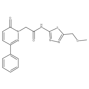 N-[(2E)-5-(methoxymethyl)-1,3,4-thiadiazol-2(3H)-ylidene]-2-(6-oxo-3-phenylpyridazin-1(6H)-yl)acetamide Structure