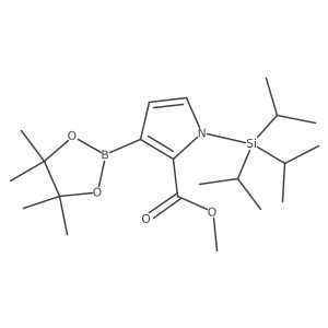 Methyl 3-(4,4,5,5-tetramethyl-1,3,2-dioxaborolan-2-yl)-1-(triisopropylsilyl)-1H-pyrrole-2-carboxylate Structure