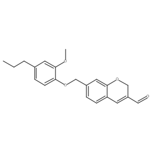 7-((2-Methoxy-4-propylphenoxy)methyl)-2H-chromene-3-carbaldehyde Structure
