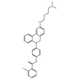 2-Bromo-N-[4-[2-[[4-(dimethylamino)butyl]amino]-5,6-dihydrobenzo[h]quinazolin-6-yl]phenyl]benzamide Structure