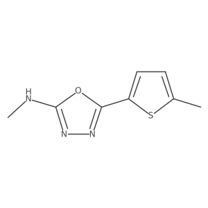 Methyl-[5-(5-methylthiophen-2-yl)-[1,3,4]oxadiazol-yl]-amine Structure