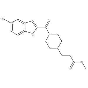 methyl 3-[1-(5-chloro-1H-indole-2-carbonyl)piperidin-4-yl]propanoate结构式