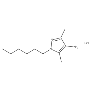 1-hexyl-3,5-dimethyl-1H-pyrazol-4-amine hydrochloride结构式