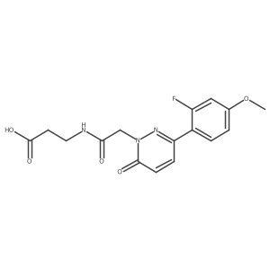 N-{[3-(2-fluoro-4-methoxyphenyl)-6-oxopyridazin-1(6H)-yl]acetyl}-beta-alanine Structure