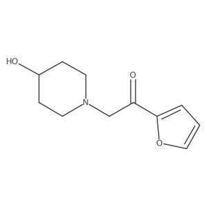 1-(Furan-2-yl)-2-(4-hydroxypiperidin-1-yl)ethanone结构式