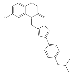6-chloro-4-((3-(4-isopropoxyphenyl)-1,2,4-oxadiazol-5-yl)methyl)-2H-benzo[b][1,4]oxazin-3(4H)-one Structure