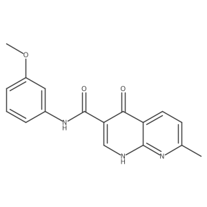 N-(3-methoxyphenyl)-7-methyl-4-oxo-1,4-dihydro-1,8-naphthyridine-3-carboxamide结构式