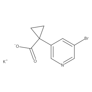 Potassium 1-(5-bromopyridin-3-yl)cyclopropanecarboxylate结构式