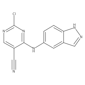 2-Chloro-4-(1H-indazol-5-ylamino)-5-pyrimidinecarbonitrile结构式