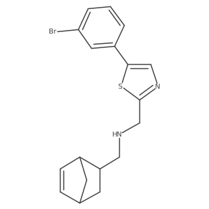 2-Thiazolemethanamine, N-(bicyclo[2.2.1]hept-5-en-2-ylmethyl)-5-(3-bromophenyl)- Structure