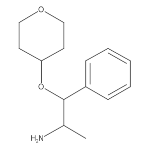 1-Phenyl-1-((tetrahydro-2h-pyran-4-yl)oxy)propan-2-amine结构式