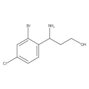 (3S)-3-Amino-3-(2-bromo-4-chlorophenyl)propan-1-OL Structure