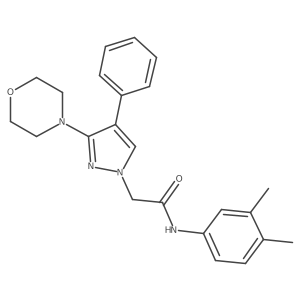 N-(3,4-dimethylphenyl)-2-(3-morpholino-4-phenyl-1H-pyrazol-1-yl)acetamide结构式