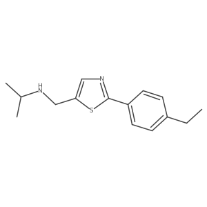 N-((2-(4-ethylphenyl)thiazol-5-yl)methyl)propan-2-amine Structure
