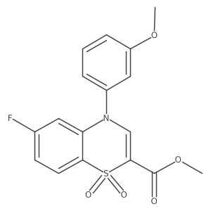 methyl 6-fluoro-4-(3-methoxyphenyl)-4H-1,4-benzothiazine-2-carboxylate 1,1-dioxide Structure