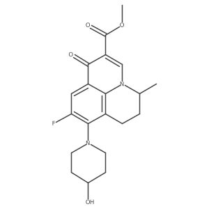 Methyl 7-fluoro-8-(4-hydroxypiperidin-1-yl)-12-methyl-4-oxo-1-azatricyclo[7.3.1.0^{5,13}]trideca-2,5(13),6,8-tetraene-3-carboxylate结构式