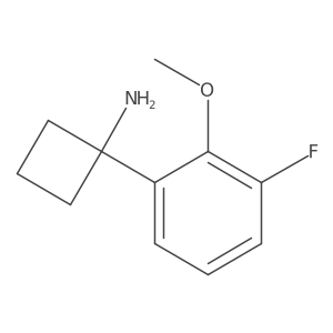 1-(3-Fluoro-2-methoxyphenyl)cyclobutan-1-amine Structure