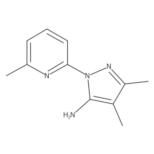 4,5-Dimethyl-2-(6-methylpyridin-2-yl)pyrazol-3-amine结构式