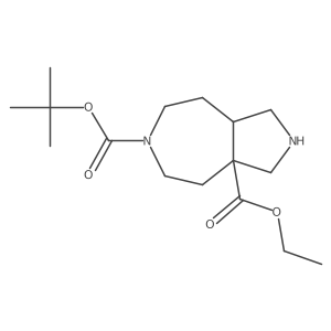 Cis-6-Tert-Butyl 3A-Ethyl Octahydropyrrolo[3,4-D]Azepine-3A,6(2H)-Dicarboxylate Structure