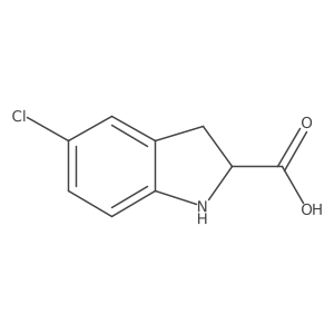 (2S)-5-Chloroindoline-2-carboxylic acid Structure