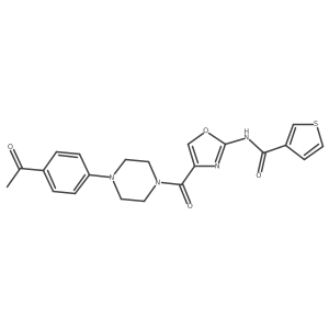 N-(4-(4-(4-acetylphenyl)piperazine-1-carbonyl)oxazol-2-yl)thiophene-3-carboxamide Structure